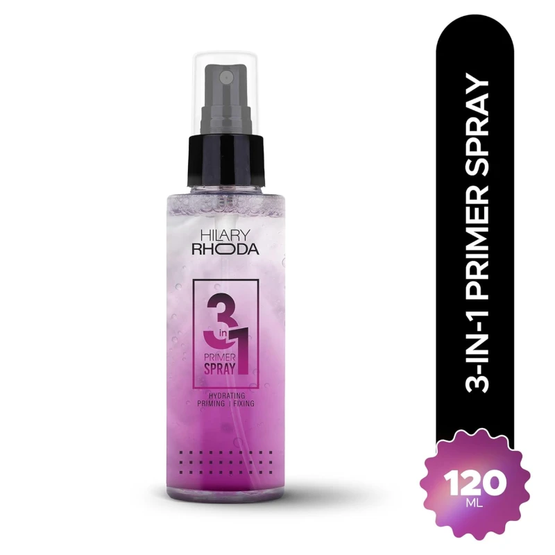 Hilary Rhoda 3-in-1 Primer Spray | Hydrating Face Mist | Makeup Primer & Setting Spray | Oil Control Formula | Pore Blurring | Dewy Long Lasting Finish | For All Skin Types - 120ml thumbnail 3